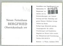 Oberrickenbach Pension Ferienhaus Bergfried