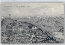 Wildspitz Künstlerkarte Hotel Rossberg-Kulm