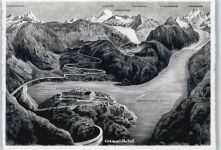 Grimsel Künstlerkarte Relief