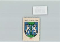 Ponte Capriasca Vignette Wappen Kaffee Hag ca 1920-1940 Ponte-Capriasca