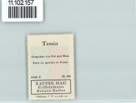 6500 Bellinzona - Tessin Vignette Wappen Kaffee Hag ca 1920-1940