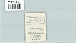 8462 Rheinau - Vignette Wappen Kaffee Hag ca 1920-1940 Rheinau