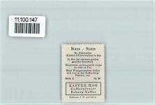 Stans Vignette Wappen Kaffee Hag ca 1920-1940