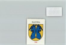 9630 Wattwil - Vignette Wappen Kaffee Hag ca 1920-1940 Wattwil