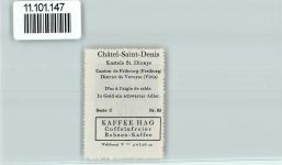 Châtel-St-Denis Vignette Wappen Kaffee Hag ca 1920-1940 Chatel-St-Denis