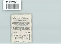 8754 Netstal - Vignette Wappen Kaffee Hag ca 1920-1940