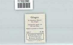 Niedergösgen Vignette Wappen Kaffee Hag ca 1920-1940