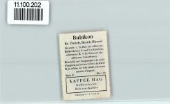 Bubikon Vignette Wappen Kaffee Hag ca 1920-1940