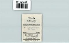 Worb Vignette Wappen Kaffee Hag ca 1920-1940