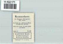 8590 Romanshorn - Vignette Wappen Kaffee Hag ca 1920-1940