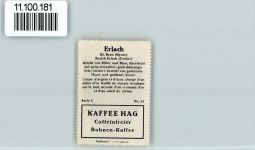 Erlach Vignette Wappen Kaffee Hag ca 1920-1940