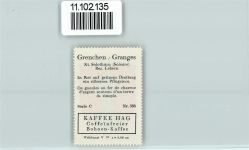 Grenchen Vignette Wappen Kaffee Hag ca 1920-1940