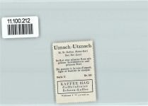 8730 Uznach - Vignette Wappen Kaffee Hag ca 1920-1940