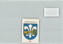 8216 Oberhallau - Vignette Wappen Kaffee Hag ca 1920-1940 Ober-Hallau