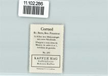 2952 Cornol - Vignette Wappen Kaffee Hag ca 1920-1940