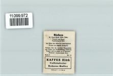 4125 Riehen - Vignette Wappen Kaffee Hag ca 1920-1940