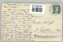 9113 Degersheim - Ort lt. Stempel