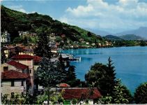 Ponte Tresa Ortsansicht Omnibus kommt aus Italien