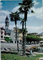 Ascona Palmen Kirche Uferpromenade