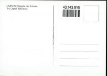Bellinzona Tre castelli mit 90 Rappen Briefmarke