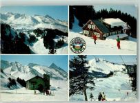 Klewenalp Naturfreundehaus Röthen Winter Skifahrer