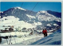 6174 Sörenberg - Skilift mit Hagleren Winter Skifahrer