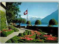 3653 Oberhofen am Thunersee - Schlosspark Thunersee Ausblick gegen Blümlisalp