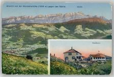Hundwil Gasthaus Hundwillerhöhe gegen den Säntis