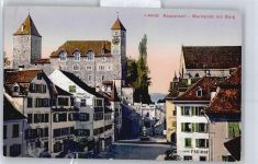 8640 Rapperswil SG - Marktplatz, Schloß, Restaurant Rössli, Restaurant Freihof