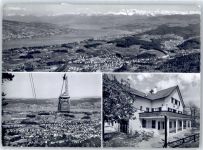Adliswil Bergrestaurant Felsenegg, Luftseilbahn, Blick auf Glarneralpen