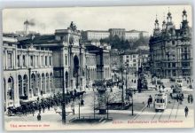 8000 Zürich - Lifaßsäule, Bahnhofplatz, Bahnhof, Straßenbahn, Polytechnikum, Kutsche