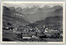 9650 Nesslau - Gesamtansicht, Churfirsten