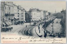 8000 Zürich - Limmatquai, Straßenbahn, Konditorei Schurter