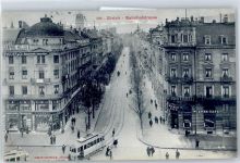8000 Zürich - Bahnhofstraße, Hotel National, Terminus Hotel, Straßenbahn