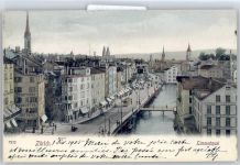 Zürich Limmatquai, Straßenbahn, Konditorei Schurter