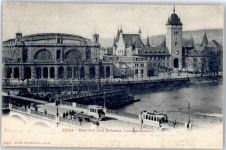 Zürich Bahnhof, Landesmuseum, Brücke, Straßenbahn
