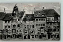 8260 Stein am Rhein - Alte Bauwerke bemalte Häuser Fahrrad