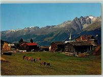 Obersaxen 1984 Miraniga mit dem Oberalpstock