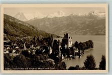 3653 Oberhofen am Thunersee 1915 - Schloss Jungfrau Mönch und Eiger