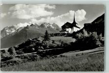 3934 Zeneggen - Kirche mit Mischabelgruppe