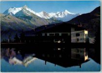 Montana Le lac de Grenon avec au fond le Weisshorn et le Zinal-Rothorn