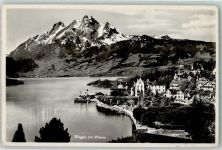 Weggis 1946 mit Pilatus Personendampfschiff