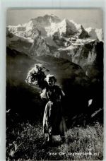 Jungfrau BE 1954 Mädchen mit Blumen