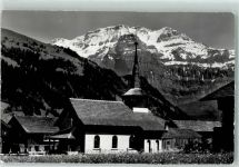 Lenk im Simmental 1964 Katholische Kirche mit Wildstrubel