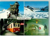 Jungfraujoch phinx-Observatorium mit Rottalhorn und Jungfrau Aletschgletscher Gabelhorn cherbadung Eggishorn und Helsenhorn Jungfraubahn in Jungfraujoch Eispalast