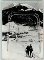 Bergün 1974 Skilift Skifahrer