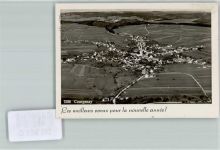 2950 Courgenay FOTO KEINE AK Foto 10cm x 7cm Fliegeraufnahme Neujahrswünsche