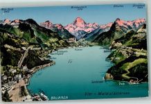 6440 Brunnen - Vogelschau Vierwaldstättersee