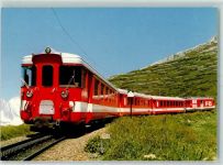 Andermatt Furka Oberalp Bahn FO Pendelzug mit BDeh 4/4 II 92 B 4274 B 4273 u. ABt 4156 bei Nätschen