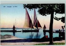 Morges Hafen Segelschiff